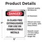 Signmission D-Class Fire Extinguisher For Danger Sign, Vinyl Decal, 5in W x 7in L, 2PK OS-2PACK-DS-D-57-V-2377 - alternate 4